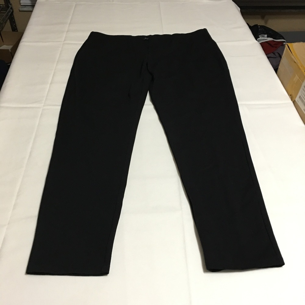 Eileen Fisher Pants Women XL Black Pull On Stretch Viscose Blend